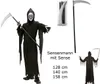 Kinder Kostüm Sensenmann + Sense - Robe Gürtel Maske Kapuze Produktbild-Vorschau 1