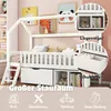 Merax kinderbed met hemelbed, 90x200 cm, met lades en Productafbeelding-voorbeeld 5