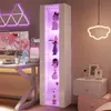 Merax Glasvitrine mit LED, App & Fernbedienung, Acryltüren Produktbild-Vorschau 3