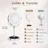 LED Schminkspiegel 9 Zoll, Kosmetikspiegel mit Beleuchtung Produktbild-Vorschau 9