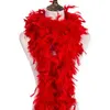 Boa de plumes - écharpe de plumes, longueur 180 cm, rouge Voir les images du produit 7