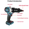 A diagram of a cordless electric rivet nut tool with labels pointing to different parts. Náhľad obrázku produktu