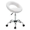 A white swivel stool with chrome accents. Produktbild-Vorschau