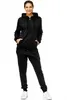 Damen Jogginganzug einfarbig 100% Baumwolle 586 Schwarz XXL Produktbild-Vorschau 2