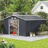 Prístrešok Outsunny s kovovým základom, sivý, 340 x 386 x Náhľad obrázku produktu 14