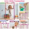 Trampolino per bambini COSTWAY, diametro 154 cm, con barra Anteprima dell’immagine prodotto 4
