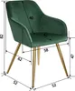 tectake® Sedia da pranzo Marilyn imbottita, in look velluto Anteprima dell’immagine prodotto 16