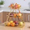 3-stöckige Etagere mit Griff, Obstkorb in Gold - Tragbar & Produktbild-Vorschau 4