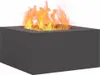 vidaXL Feuerstelle Schwarz 80 x 80 x 40 cm Stahl Produktbild-Vorschau 3