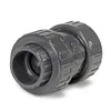 A single gray PVC check valve shown against a white background. Produktbild-Vorschau