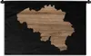 MuchoWow® Wandteppich Wandbehang Karte - Belgien - Holz Produktbild-Vorschau 1