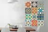MuchoWow® Poster Blumen - Vintage - Muster - Blau - Orange Produktbild-Vorschau 2