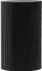 A studio shot of a black cylindrical table with vertical ribbed texture. Anteprima dell’immagine prodotto