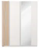 AX LIVING Kleiderschrank weiß mit Spiegel 150 cm – Beralto Produktbild-Vorschau 3