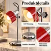 Retro Tischlampe in Rot mit E27 und 9 W, 3 Lichtfarben von Produktbild-Vorschau 4