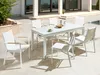 BELIANI Gartentisch Weiß Aluminium Rechteckig 180x90 cm Produktbild-Vorschau 3