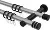 Interdeco Gardinenstange / Vorhangstange Silbergrau / Produktbild-Vorschau 1