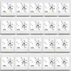 A grid of identical digital thermostats, each displaying the same temperature and time. Náhled obrázku produktu