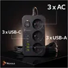 Reagle Ciabatta elettrica 3m 3 prese & 6 USB (3x USB-C), Anteprima dell’immagine prodotto 3