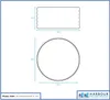 Diagrams showing the dimensions of a round and rectangular planter. Produktbild-Vorschau