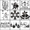 10er Set 42cm Schneespray Fenster Schablonen Weihnachten - Produktbild-Vorschau 1