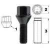 Bullone ruota, M12x1,50, lunghezza filettatura: 28 mm, Anteprima dell’immagine prodotto 2