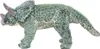 A plush toy Triceratops dinosaur is shown from the side against a white background. Produktbild-Vorschau