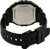 The back of a black digital watch with a metal casing and a black rubber strap. Anteprima dell’immagine prodotto