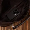 Borsa da uomo in pelle a tracolla marrone Borsa a tracolla Anteprima dell’immagine prodotto 15