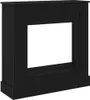 vidaXL Cornice per caminetto in rovere nero 90x30x90 cm Anteprima dell’immagine prodotto 1