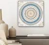 MuchoWow® - Leinwandbilder - Mandala - Blau - Bohème - Weiß Produktbild-Vorschau 7