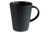 A black ceramic mug is shown against a white background. Produktbild-Vorschau
