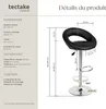 Lot de 2 tabourets de bar CHRISTIAN - noir Voir les images du produit 6