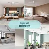Collage of four interior design scenes featuring ceiling fans, with overlaid text in Czech. Náhled obrázku produktu