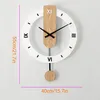 Dekorative Wanduhr fürs Wohnzimmer, moderne große Produktbild-Vorschau 4