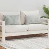 vidaXL Coussin de jardin 2 pcs. à rayures 60 x 40 cm Gris Voir les images du produit 1
