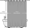 OKWISH Waschbar Duschvorhang 200 x 240cm, Wasserdicht Dusch Produktbild-Vorschau 3
