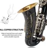 Schwarzes Eb-Altsaxophon, Saxophon-Messingkorpus, weiße Produktbild-Vorschau 8