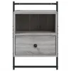 The Living Store Wand-Nachttisch Grau Sonoma 40x30x61 cm Produktbild-Vorschau 6
