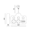 Rallonge multiprise KOBI LINEA PRO Blanc 2 compartiments Voir les images du produit 7