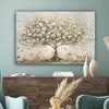 Leinwand Bilder 120x80 cm - Lebensbaum - Beige - Gold - Produktbild-Vorschau 4