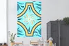 MuchoWow® Poster Blume - Blätter - Rahmen - Blau 120x180 cm Produktbild-Vorschau 2