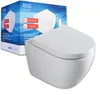 Wand-WC Set Rivo Tiefspüler ohne Spülrand kurz weiß Produktbild-Vorschau 4