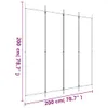 vidaXL Paravent 4 pcs. blanc 200x200 cm Tissu - Séparation Voir les images du produit 9