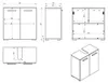 Badplaats Waschbeckenunterschrank Jupiter 60 x 30 cm Grau Produktbild-Vorschau 3