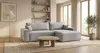 CORNERO Ecksofa mit schlaffunktion VIENNA rechts grau Cord Produktbild-Vorschau 4