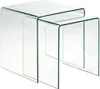 Two clear glass nesting tables. Podgląd zdjęcia produktu