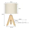 EDISHINE, lot de 2 lampes de table en bois, lampe de chevet Voir les images du produit 6