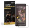 A product box for a screen protector is shown next to a smartphone with the screen protector applied. Produktbild-Vorschau