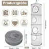 Product size and features illustration for a hanging storage organizer. Produktbild-Vorschau